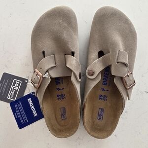 Birkenstock Suede Sandals - Taupe Size 39 (8)